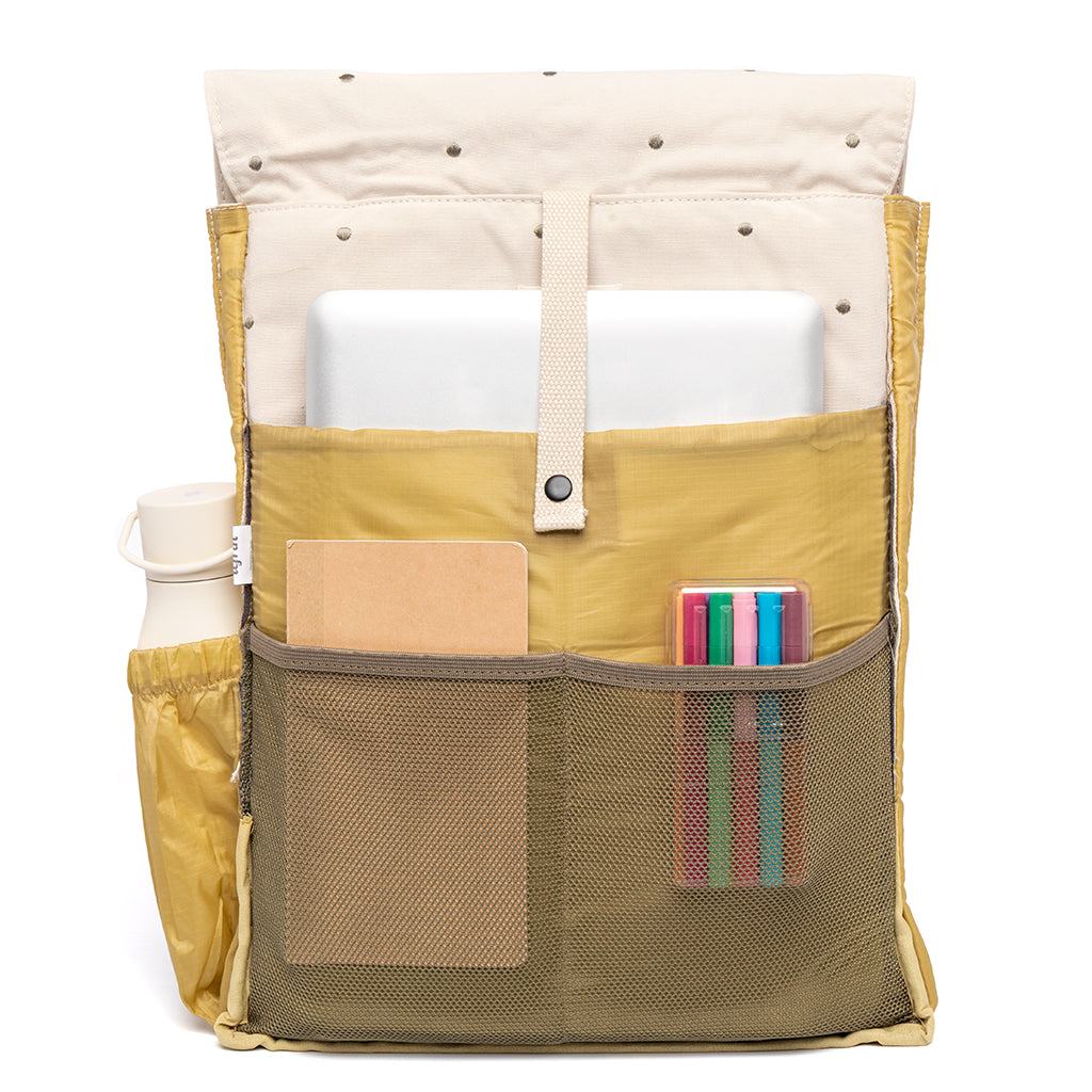 HANDY BACKPACK ECRU DOTS