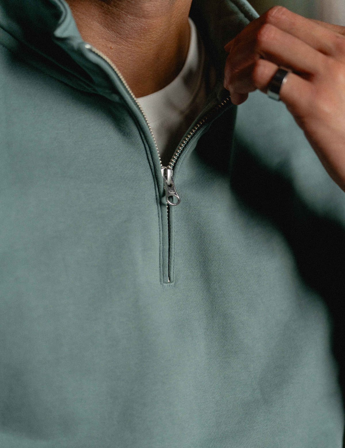 1/4 Zip - Washed Teal