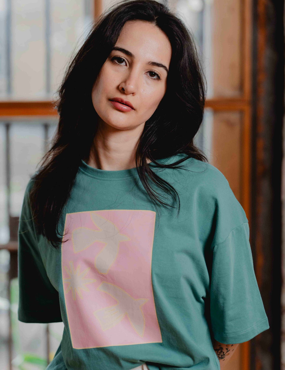 Oversized Tee - Bird