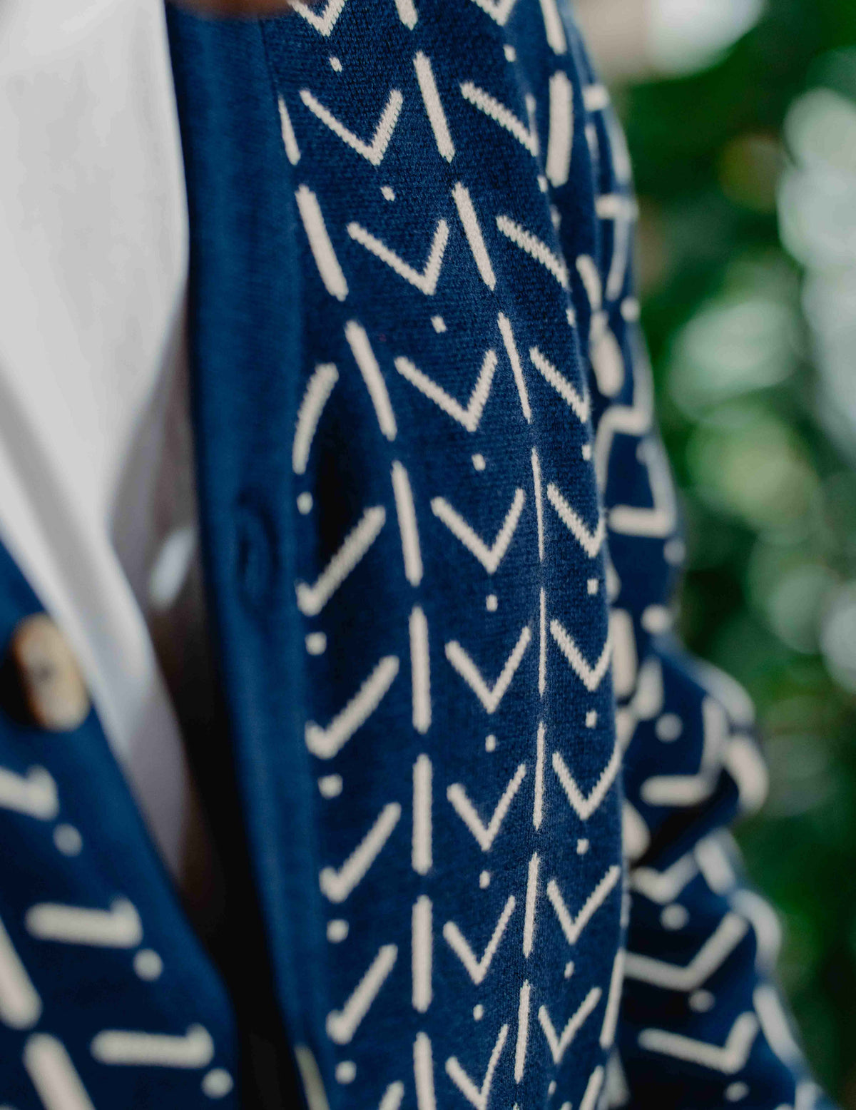Fresh Knit Cardigan - Navy & Cream