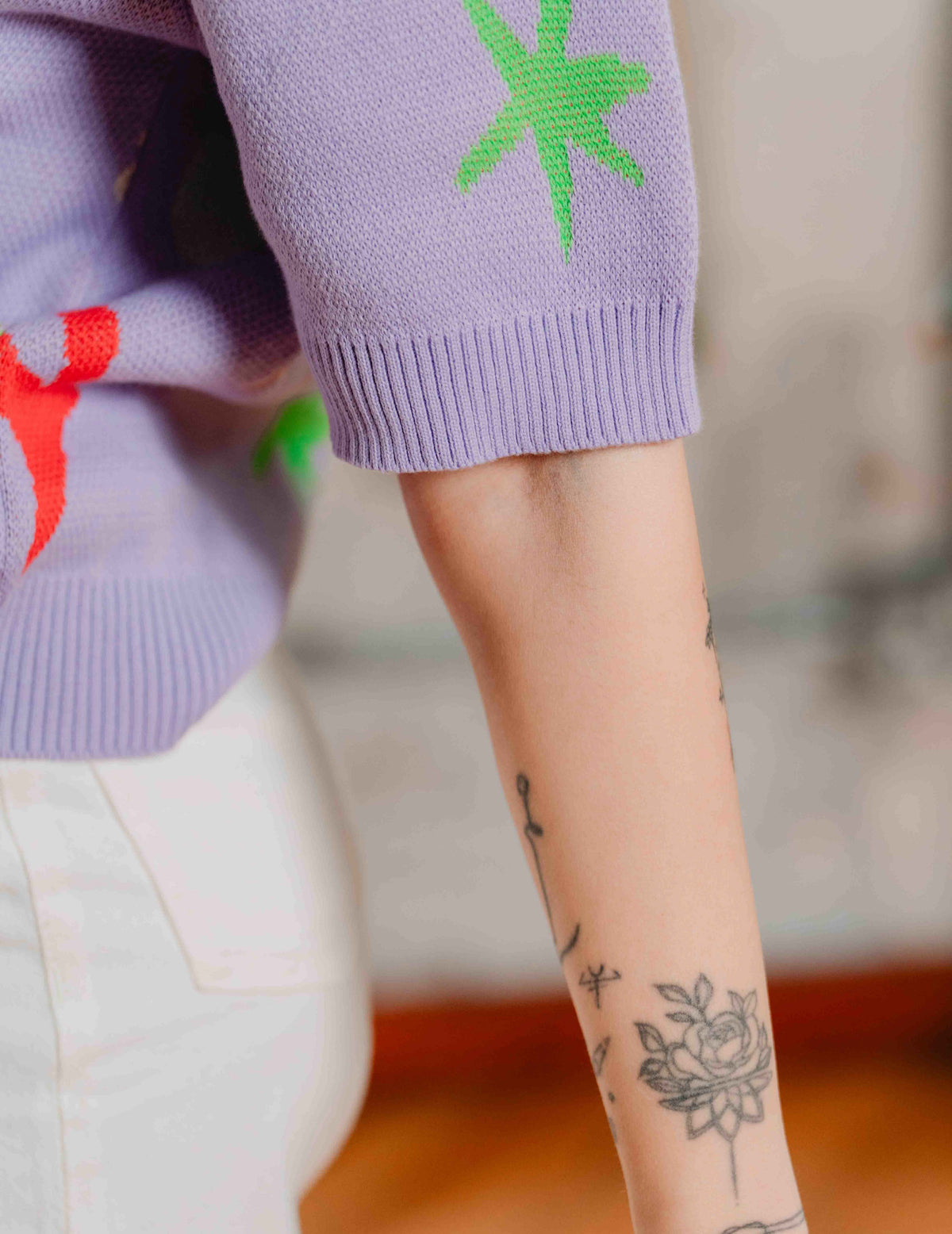 Fresh Summer Knit Tee - Bird