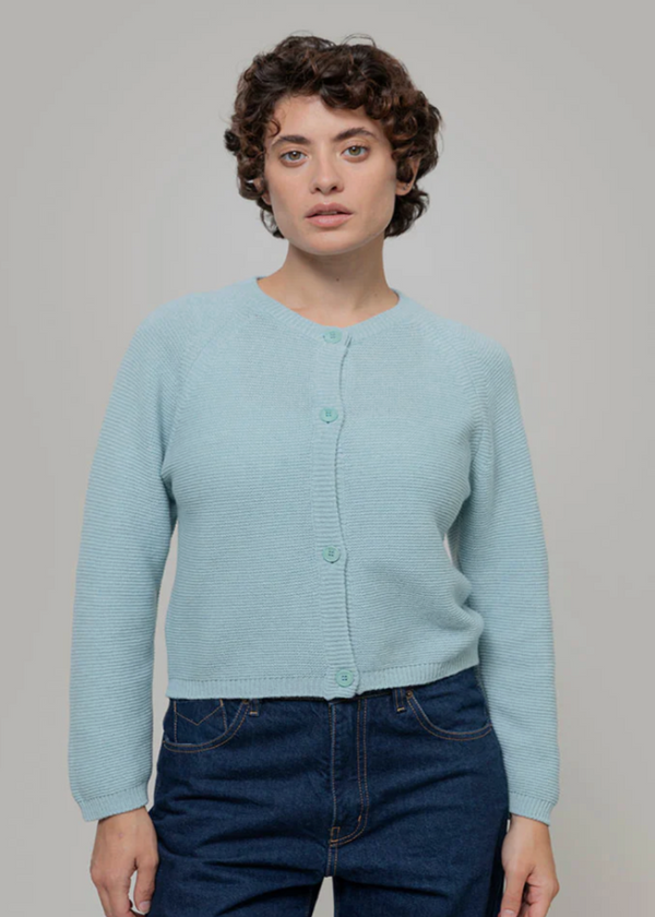 Cardigan Donna Mafalda - Recycled Cashmere - Verde Oceana