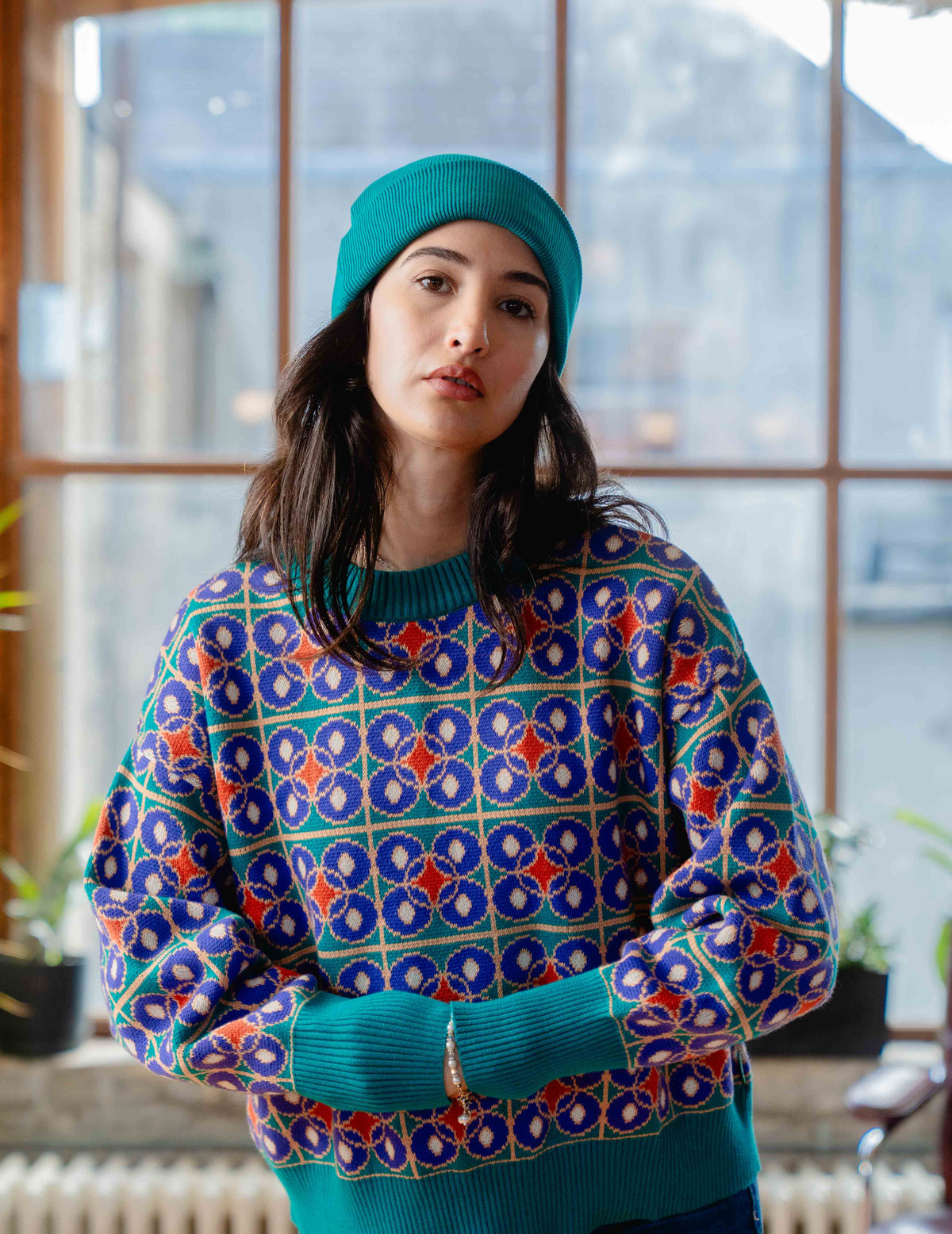 Fresh Heavy Knit Crew - Multi Coloured